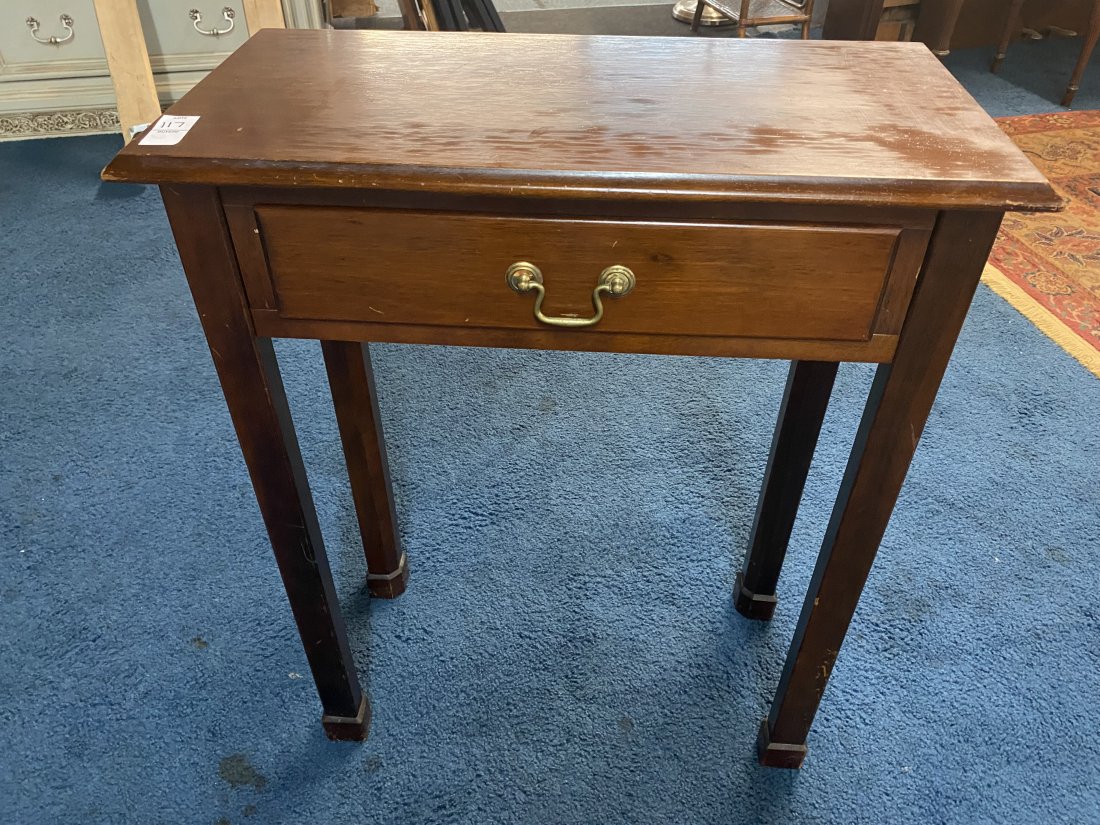 Mahogany One Drawer Stand: 30" x 24"