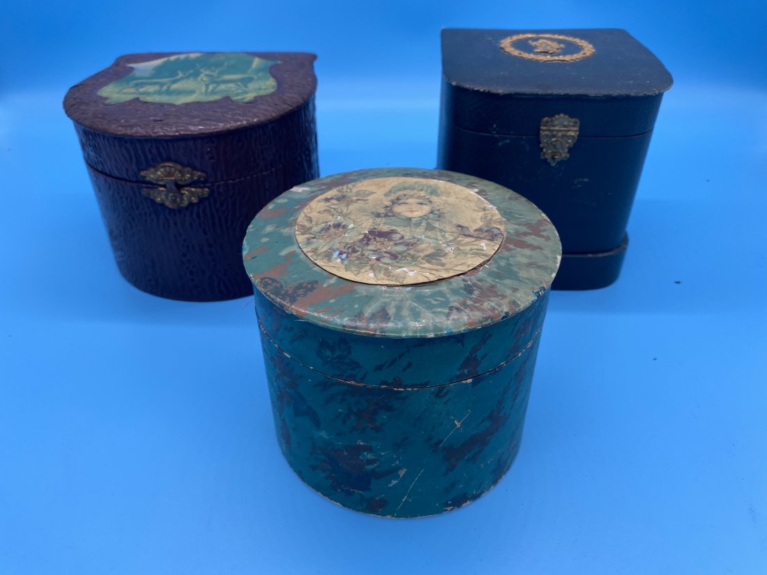 3 Antique Collar Boxes (1 of 4)