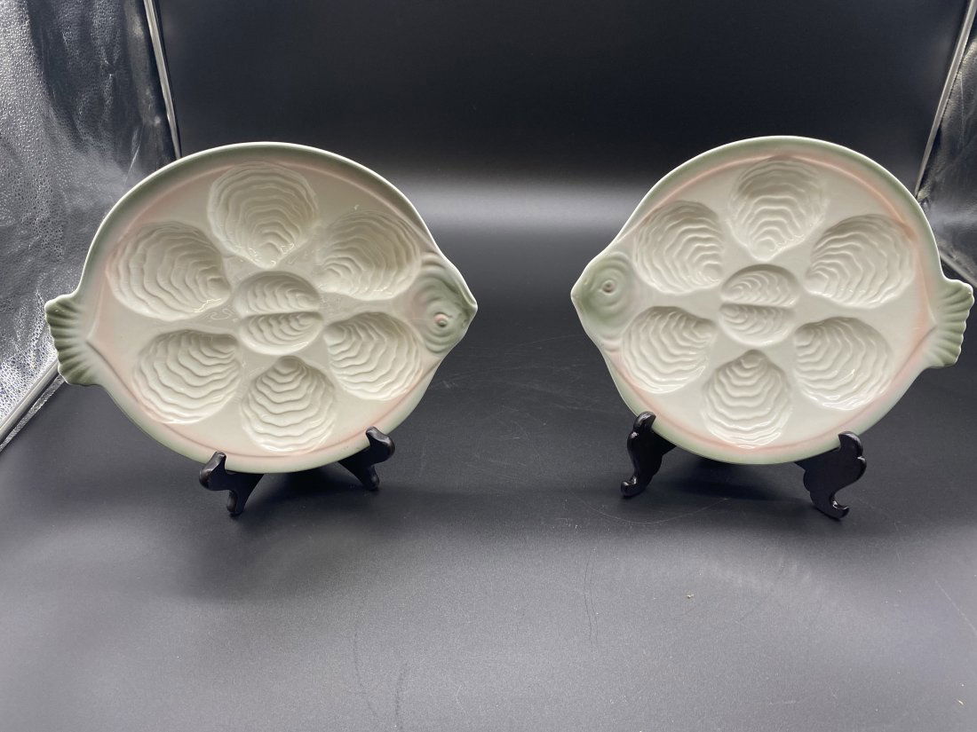 Pair of Czech Oyster Plates (1 of 5)