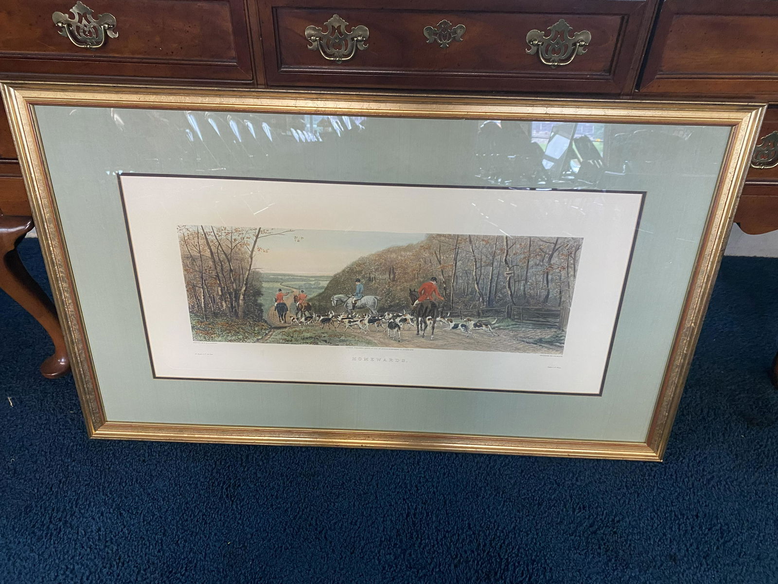 1889 Hunt Scene Engraving By Stock (1 of 6)