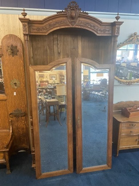 Antique Walnut Two Door Wardrobe (1 of 11)