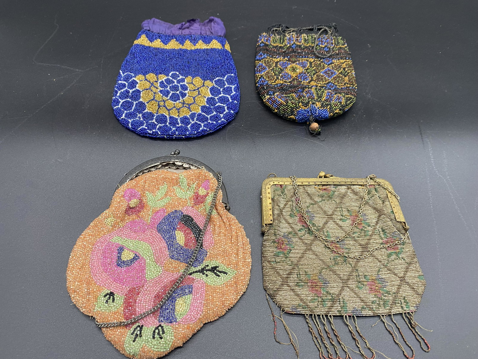 Four Vintage Beaded Ladies Handbags (1 of 4)