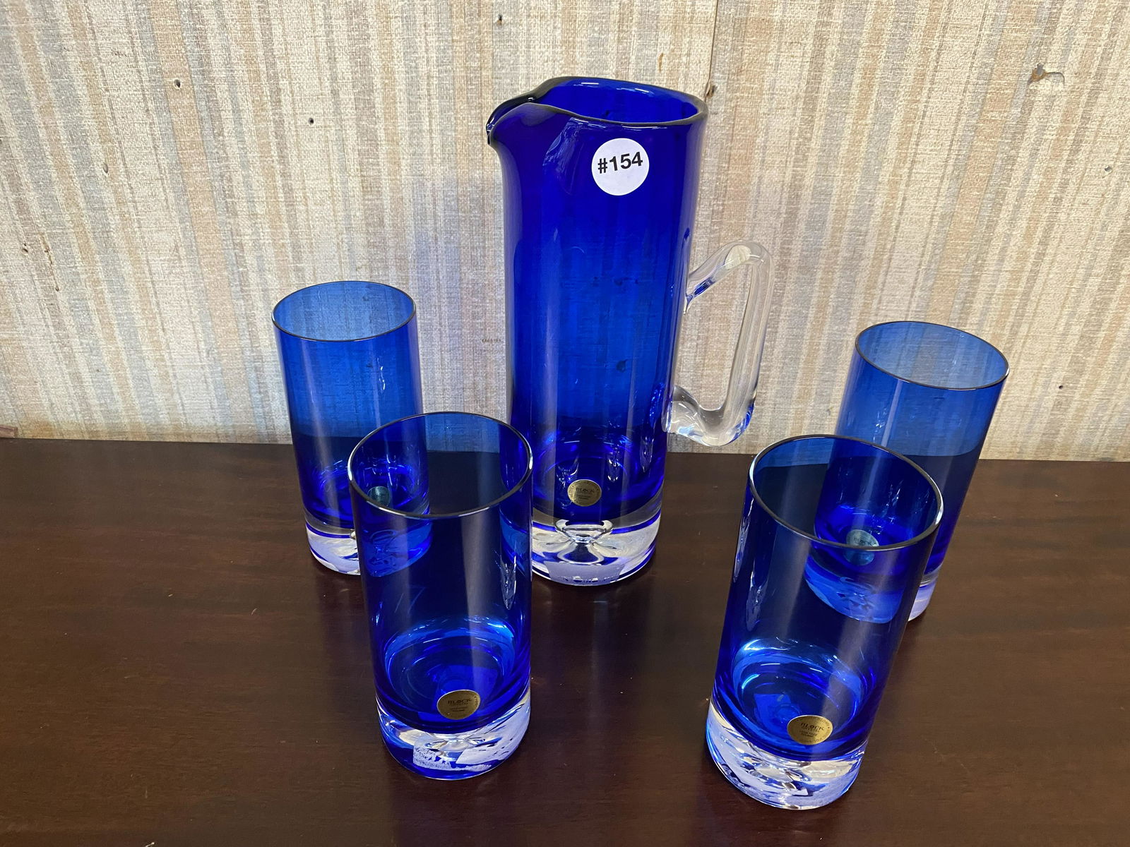 Five Piece Cobalt Juice Set By Block Crystal (1 of 4)