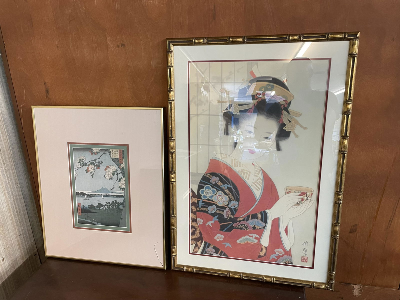 Two Signed Pieces Oriental Artwork (1 of 5)