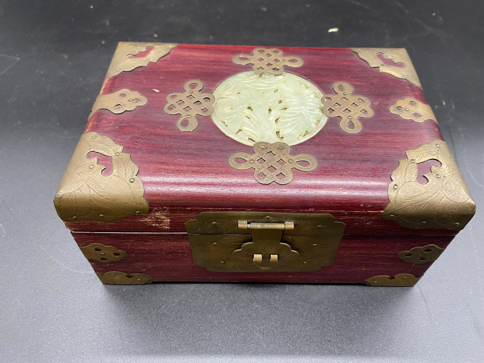 Asian Jewelry Box with Jade Insert (1 of 5)