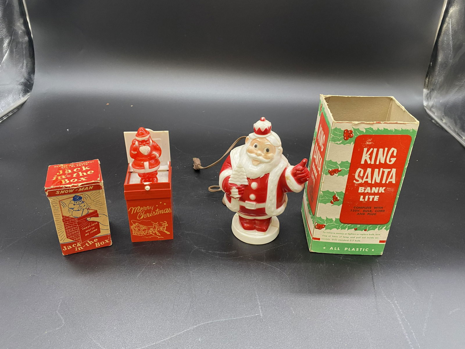 Vintage Santa Bank Light & Santa Jack In The Box (1 of 5)