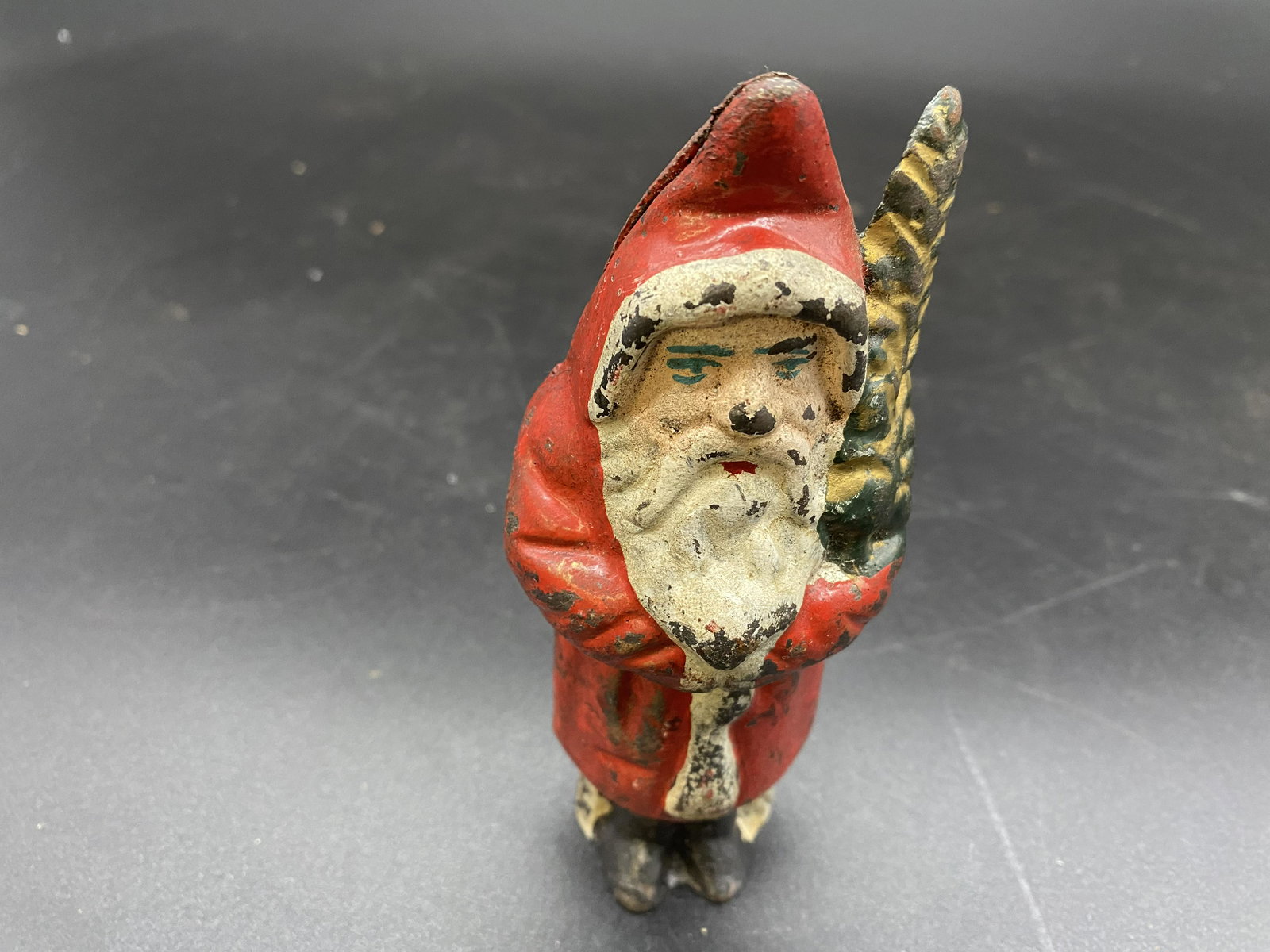 Antique Lead Santa Bank (1 of 3)