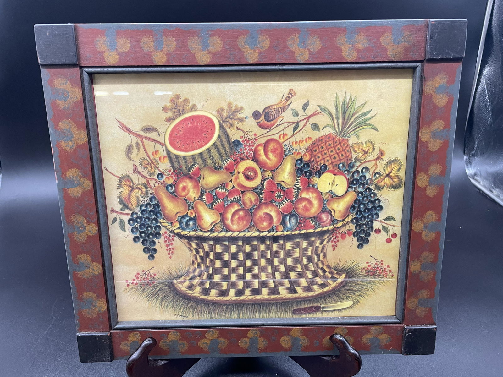 David Ellinger Signed Print in Decorated Frame (1 of 2)