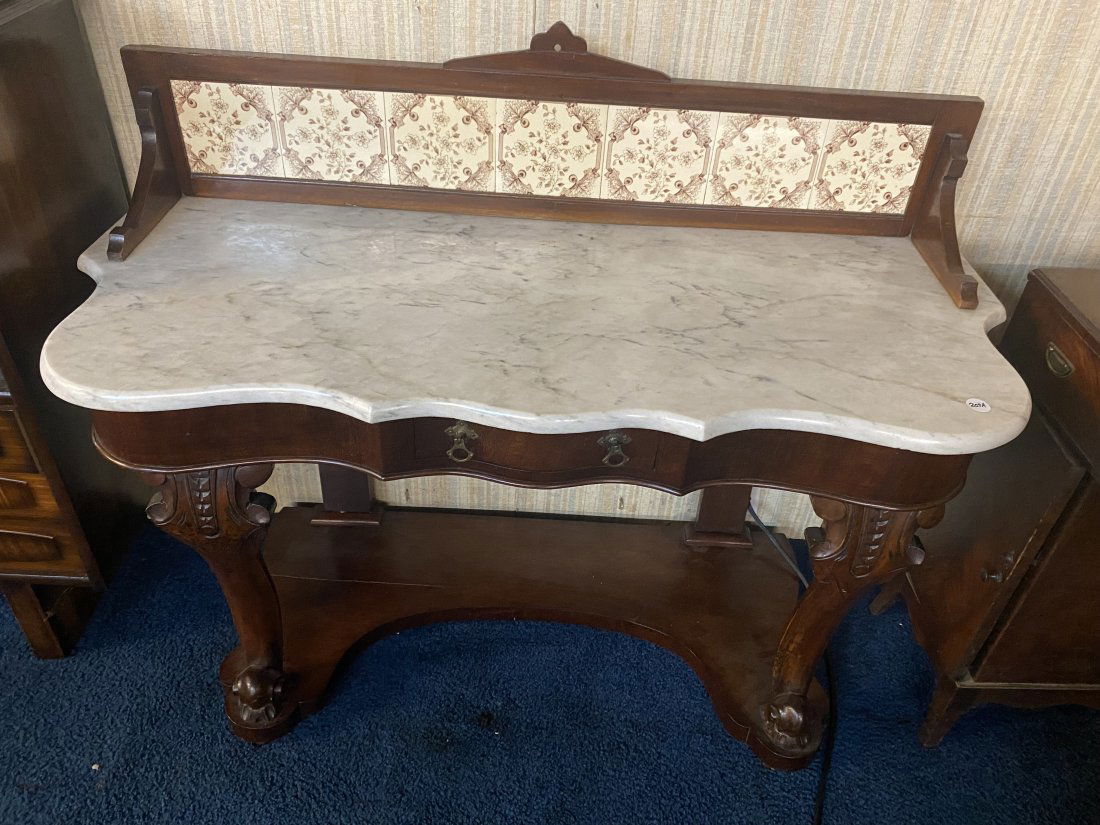 Antique Marble Top Table (1 of 6)