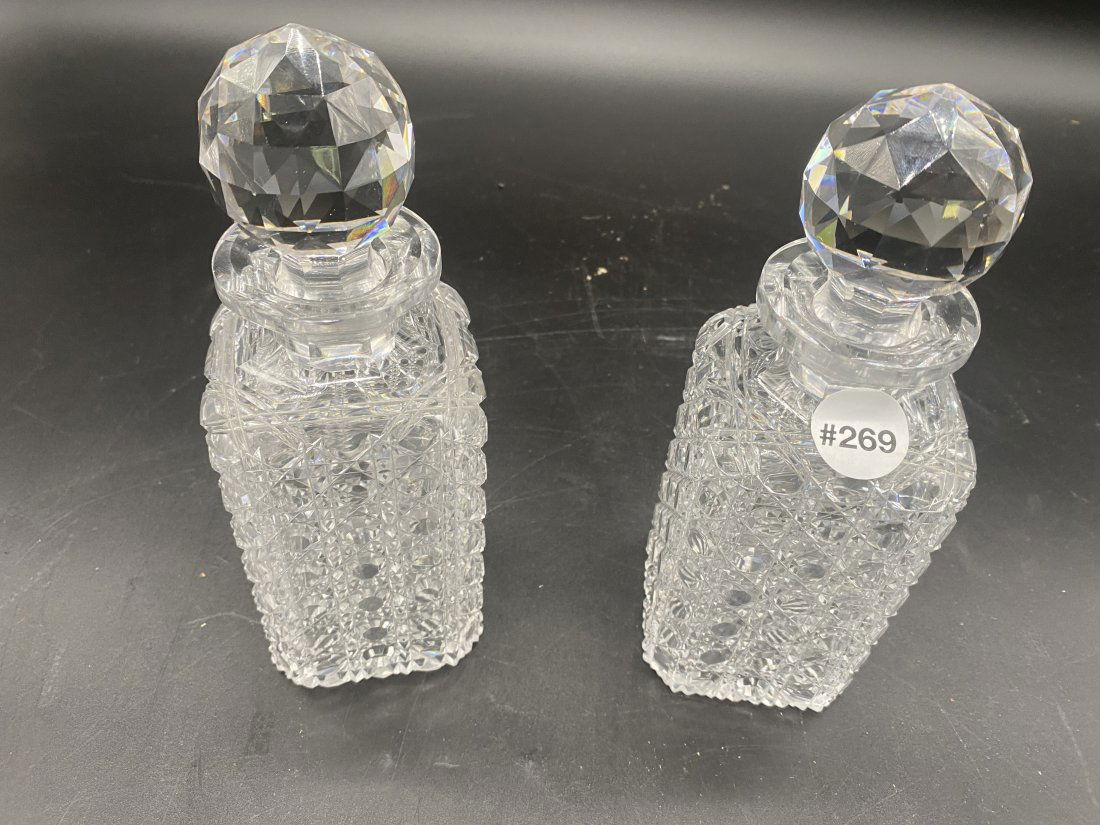 Pair of Cut Glass Decanters (1 of 4)