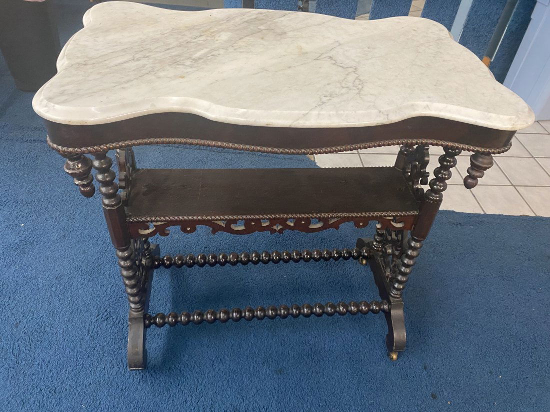 Victorian Petticoat Marble Top Table (1 of 5)