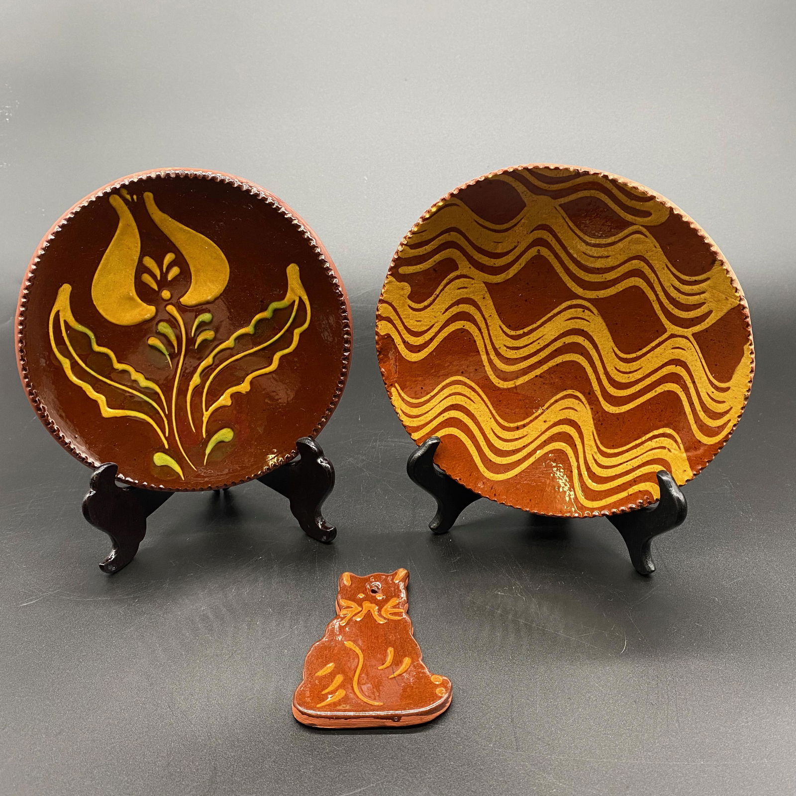 Three Pieces Foltz Redware (1 of 4)