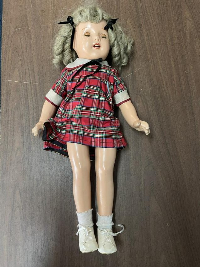 Antique Shirley Temple Doll: Original clothes, 26"H.