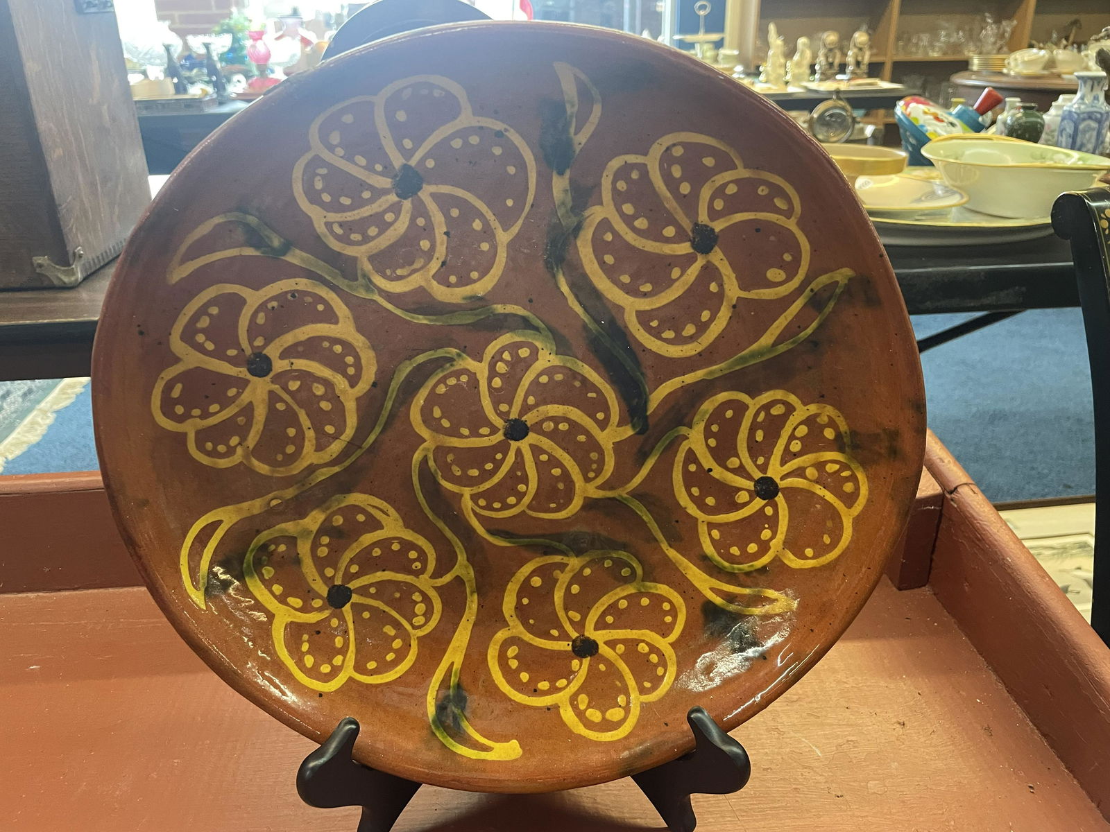 Early Lester Breininger Redware Plate (1 of 2)