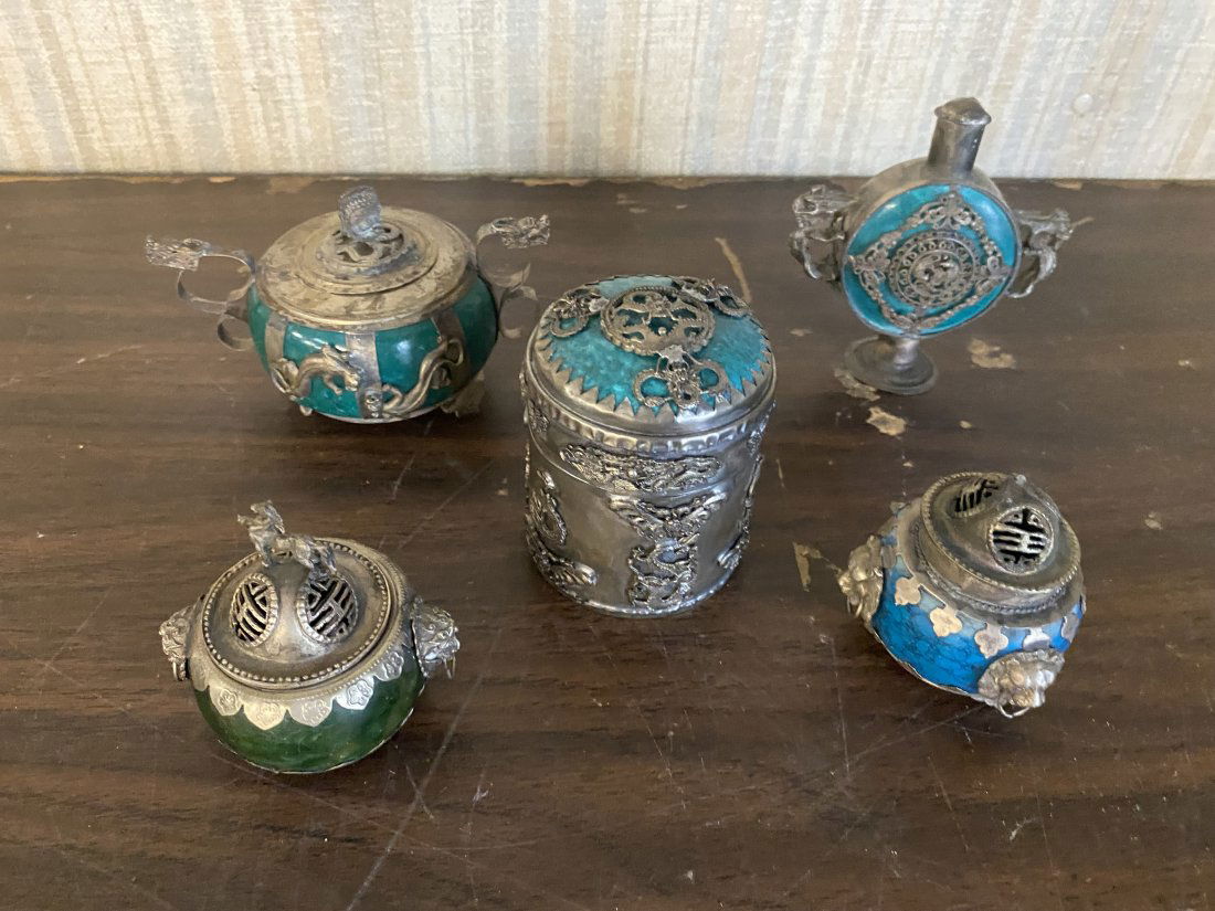 Five Pieces Of Silver & Enamel (1 of 4)