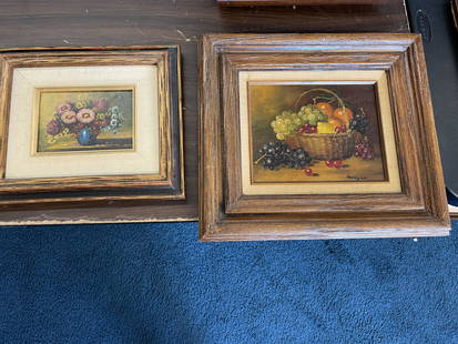 Two Nancy Lee Still Life Paintings: Largest 17"x15".