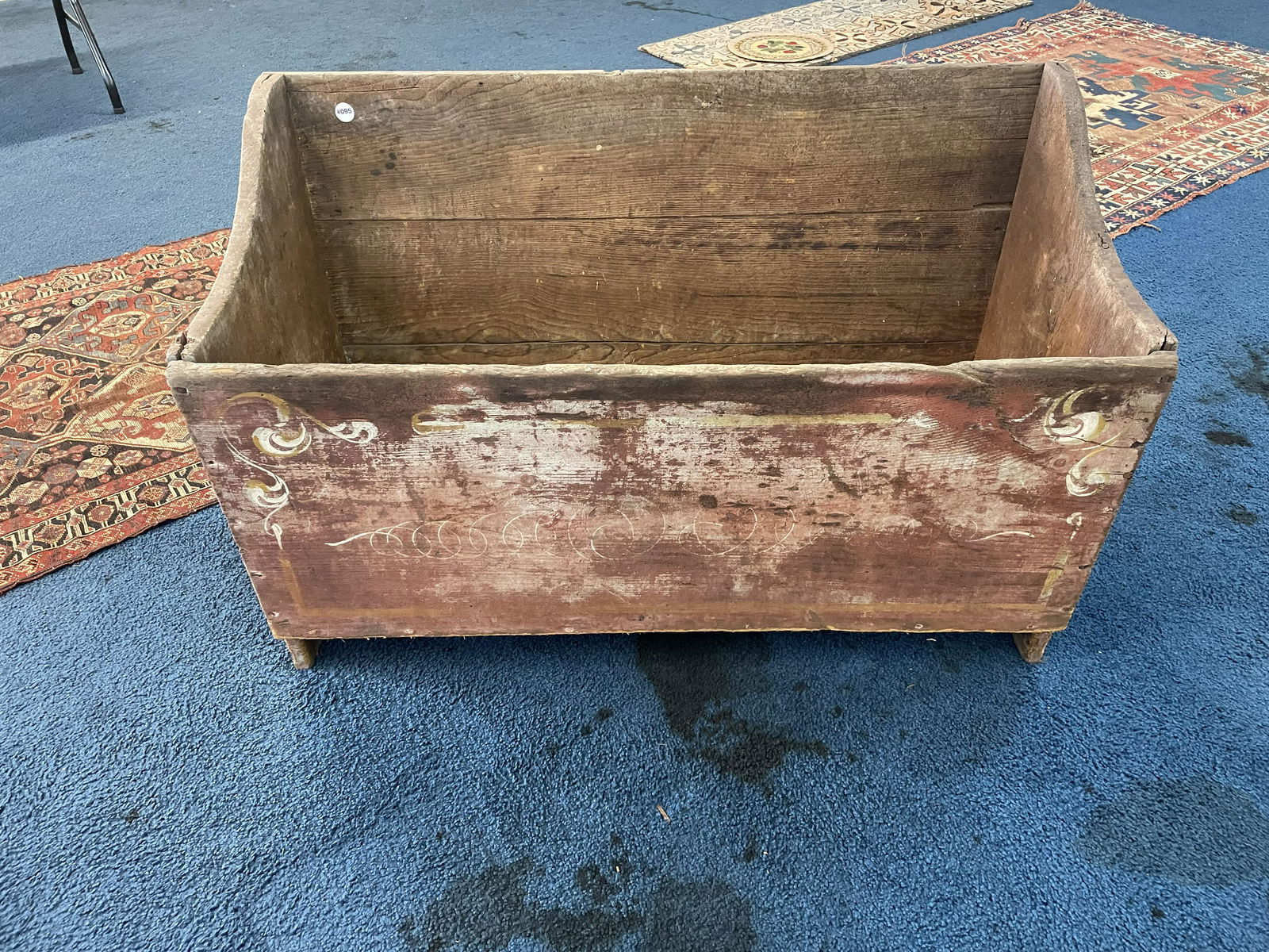 Paint Decorated Primitive Wood Box (1 of 4)