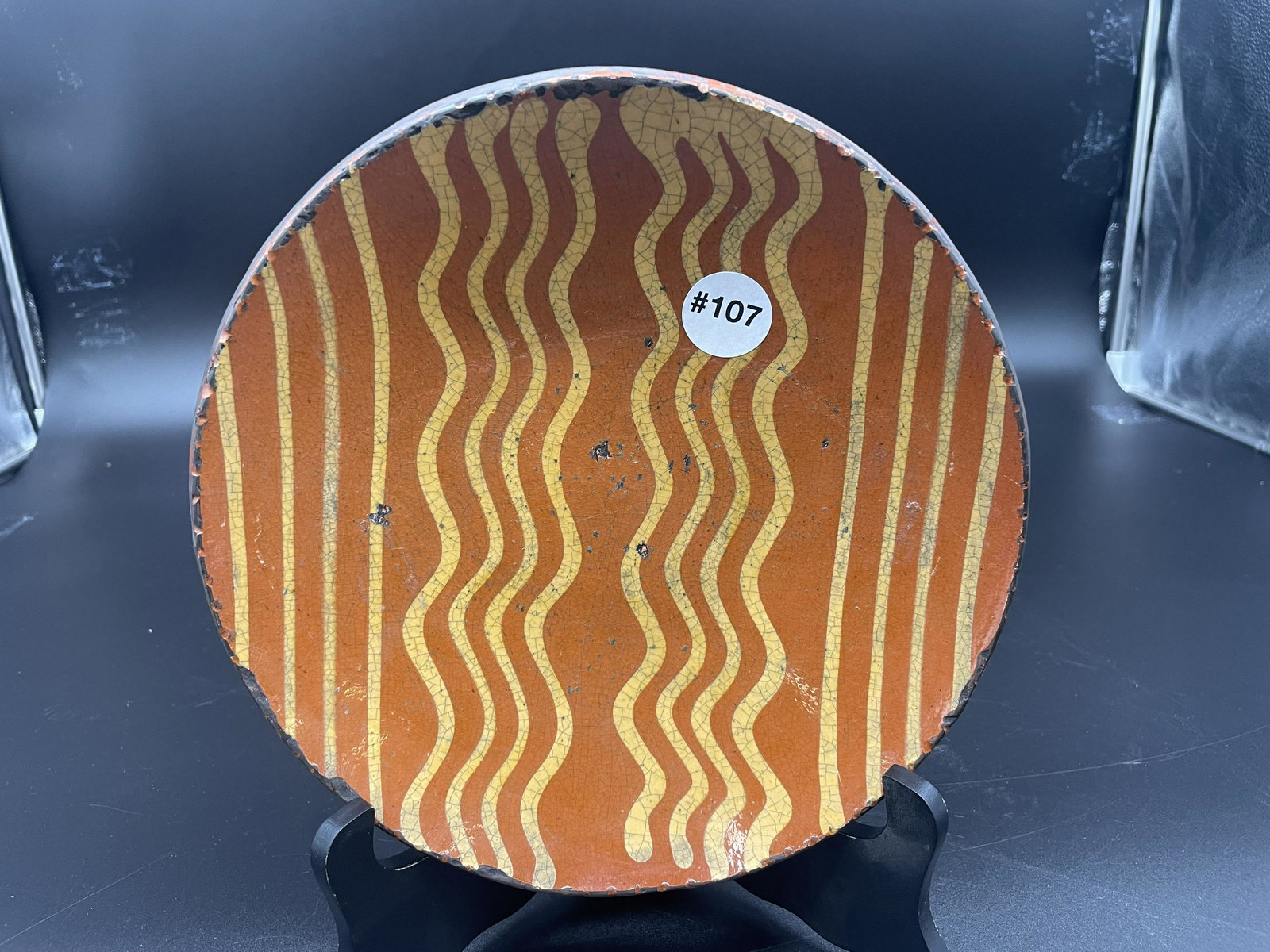 Greg Shooner Redware Plate (1 of 2)