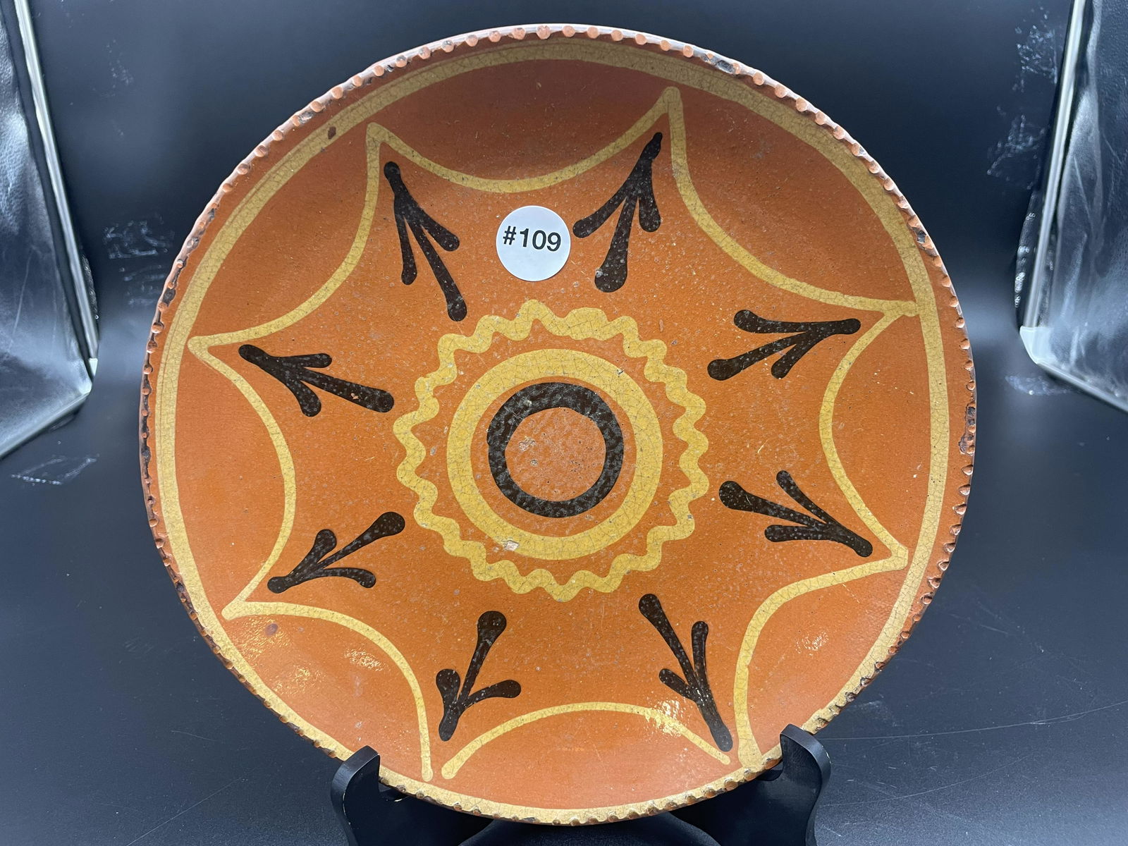 Greg Shooner Redware Plate (1 of 2)
