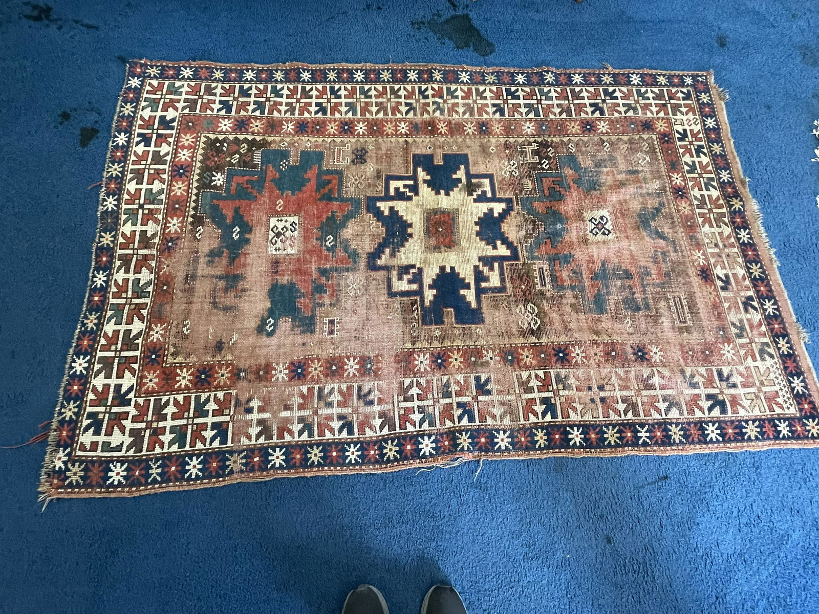 Antique Handmade Oriental Carpet (1 of 4)
