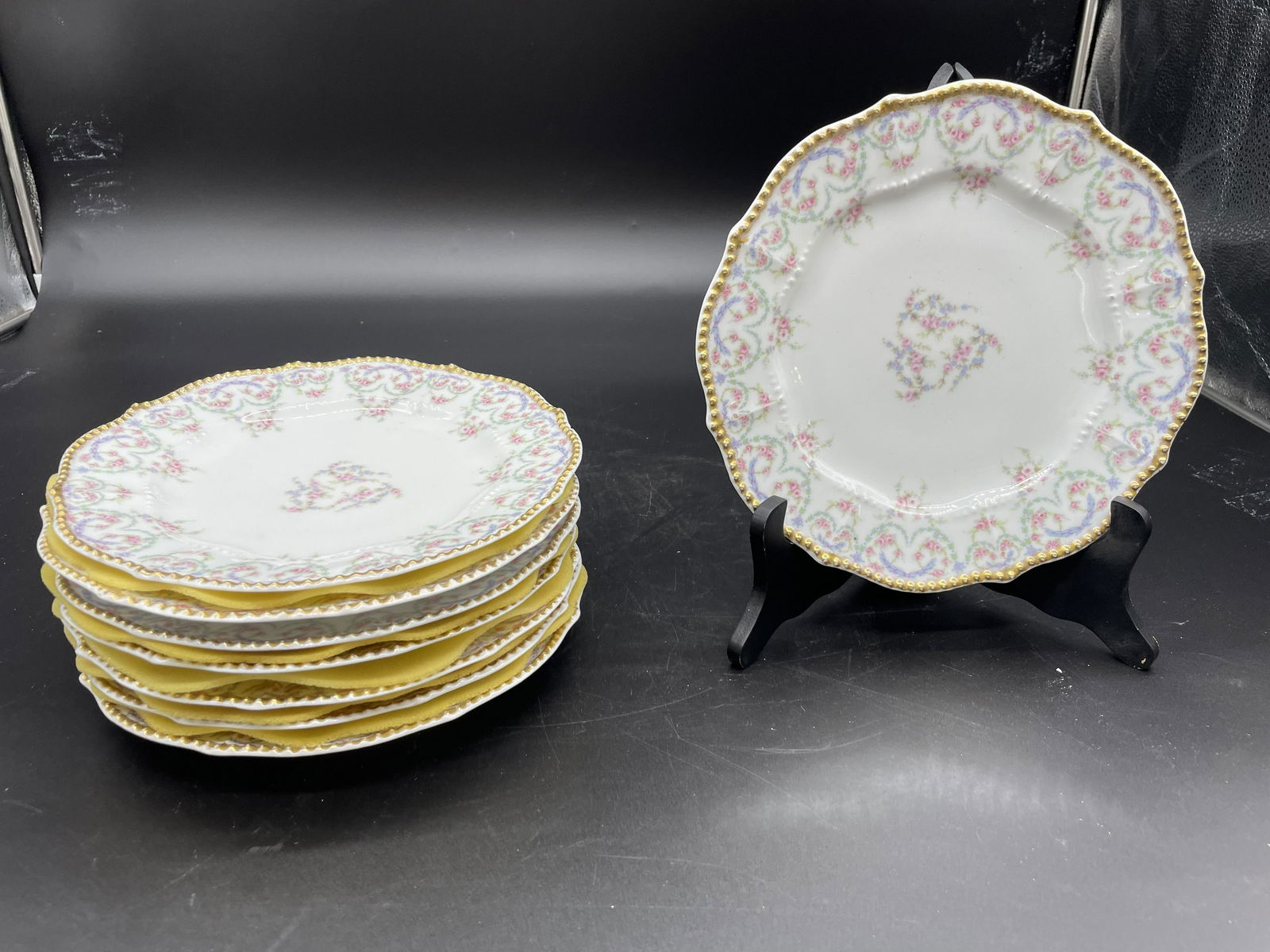 Eight Limoges Gold Plates (1 of 3)