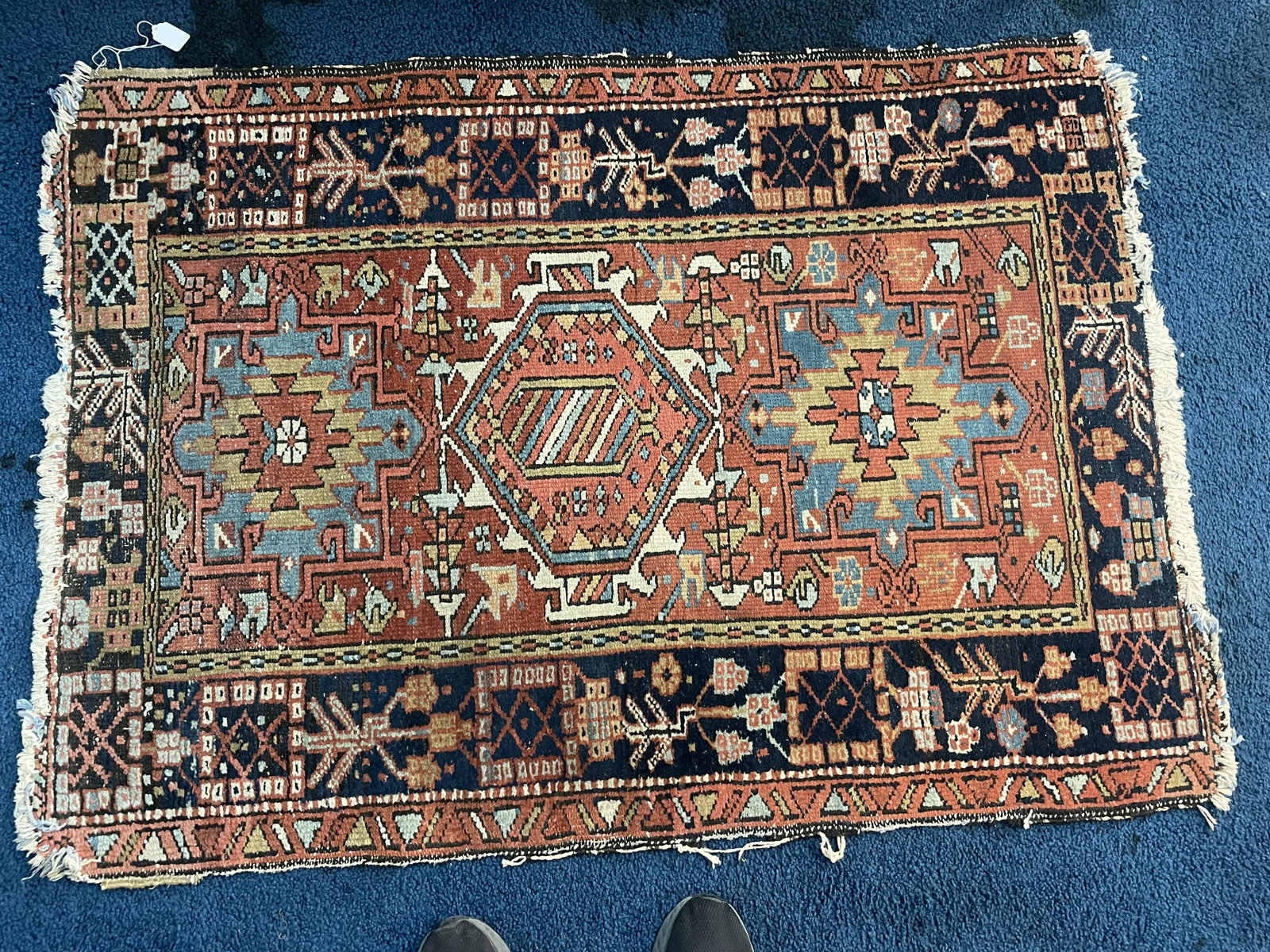Oriental Area Rug: 52"x37".
