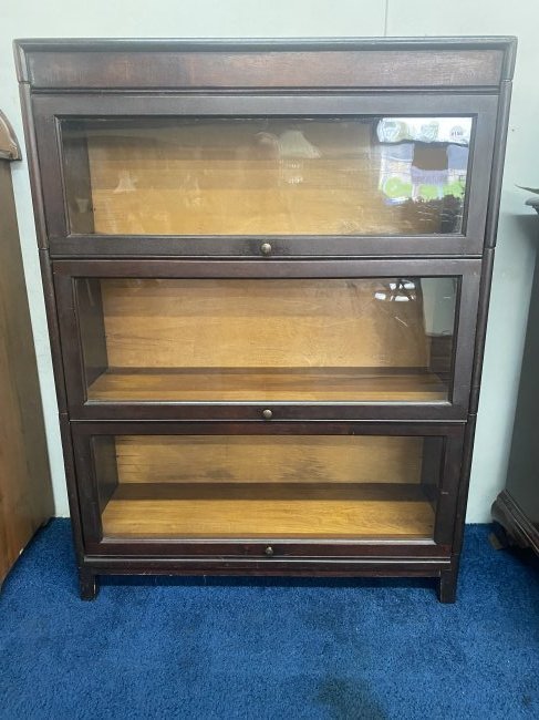 Mahogany Three Section Barrister Bookcase (1 of 4)