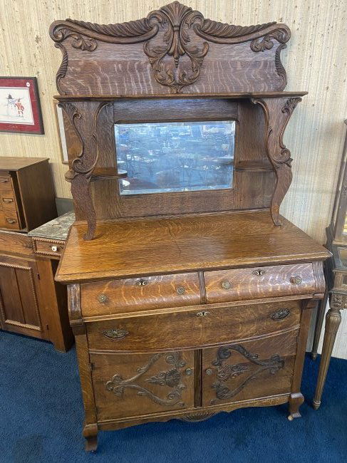 Antique Oak Sideboard (1 of 8)
