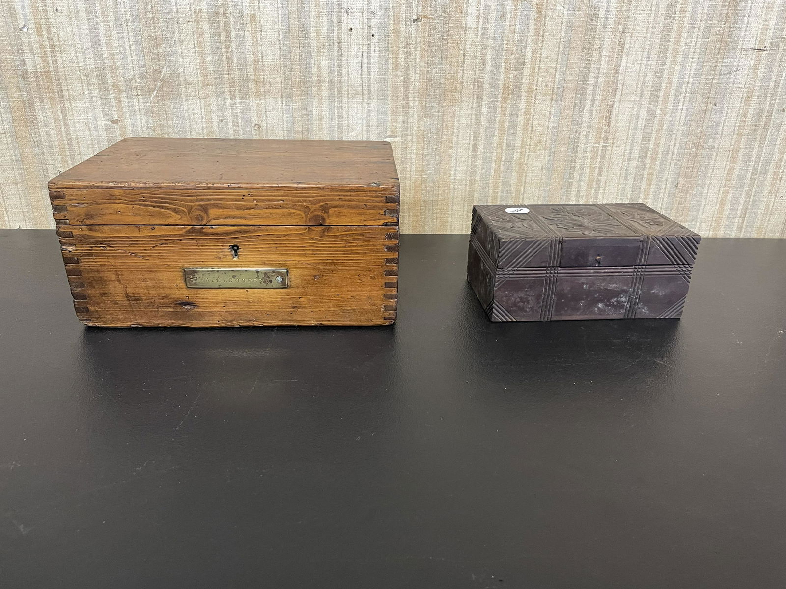 Two Folk Art Storage Boxes (1 of 5)