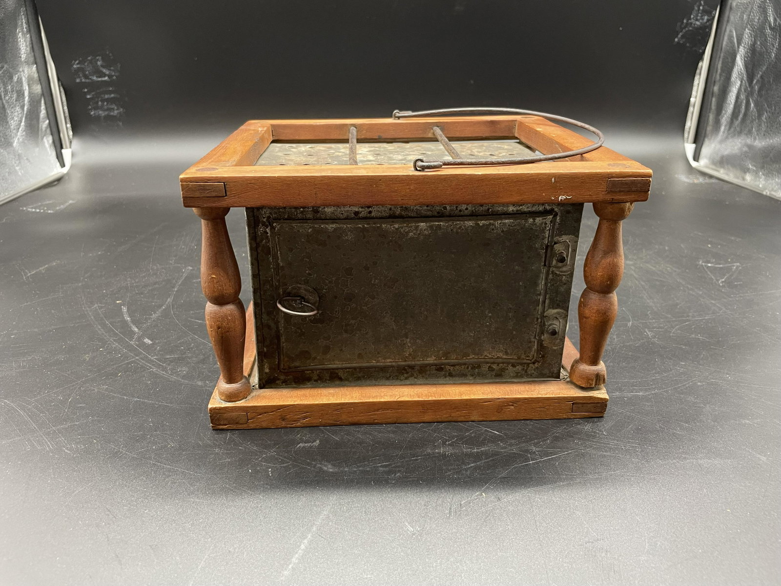 Colonial Punch Tin Warmer: 9"x6"x8".