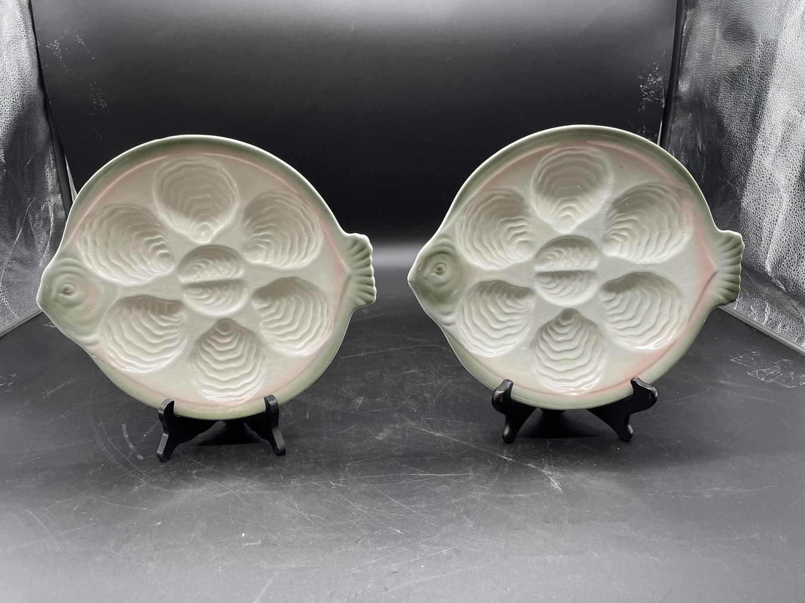 Two Czech Fish Oyster Plates (1 of 3)
