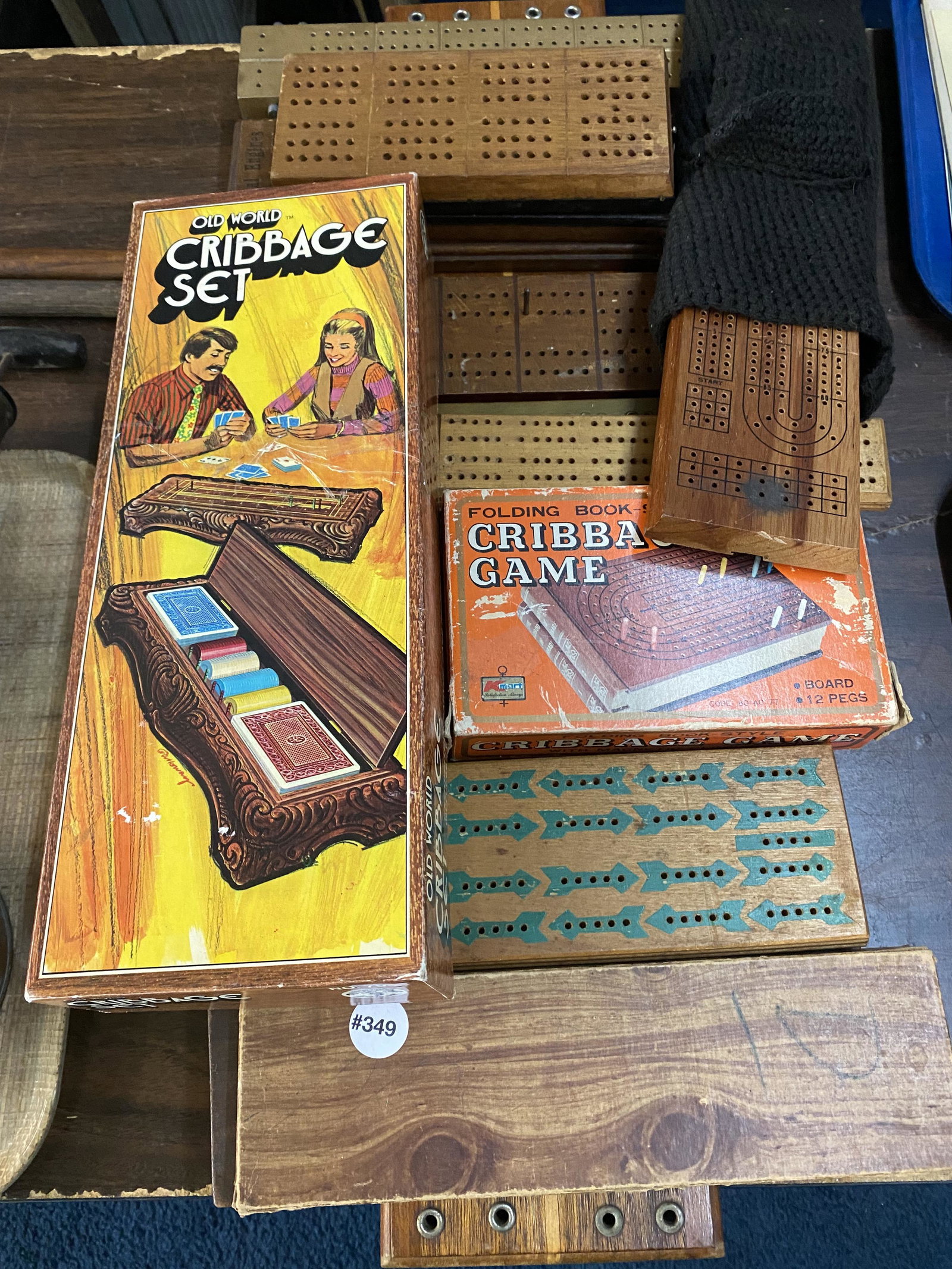 Cribbage Lot: Includes boards, box set & playing cards