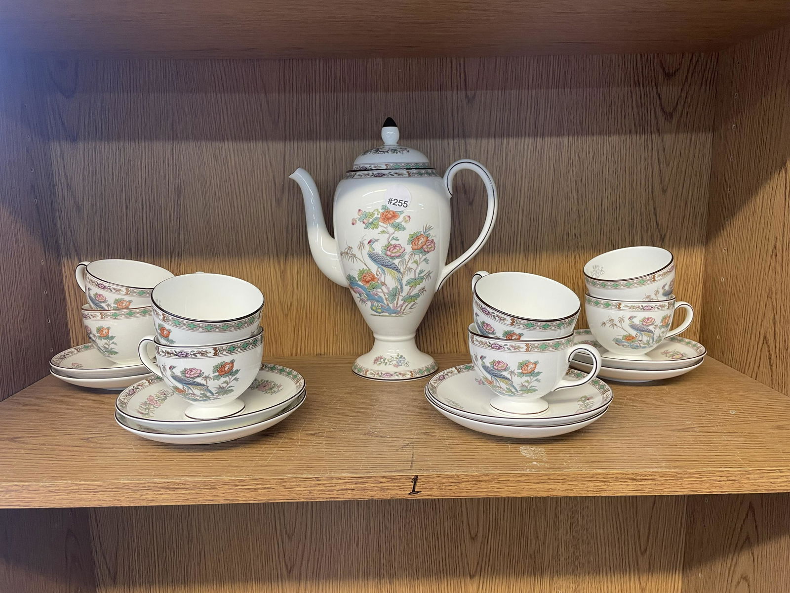 Nine Piece Wedgwood Kutani Crane Tea Set (1 of 5)