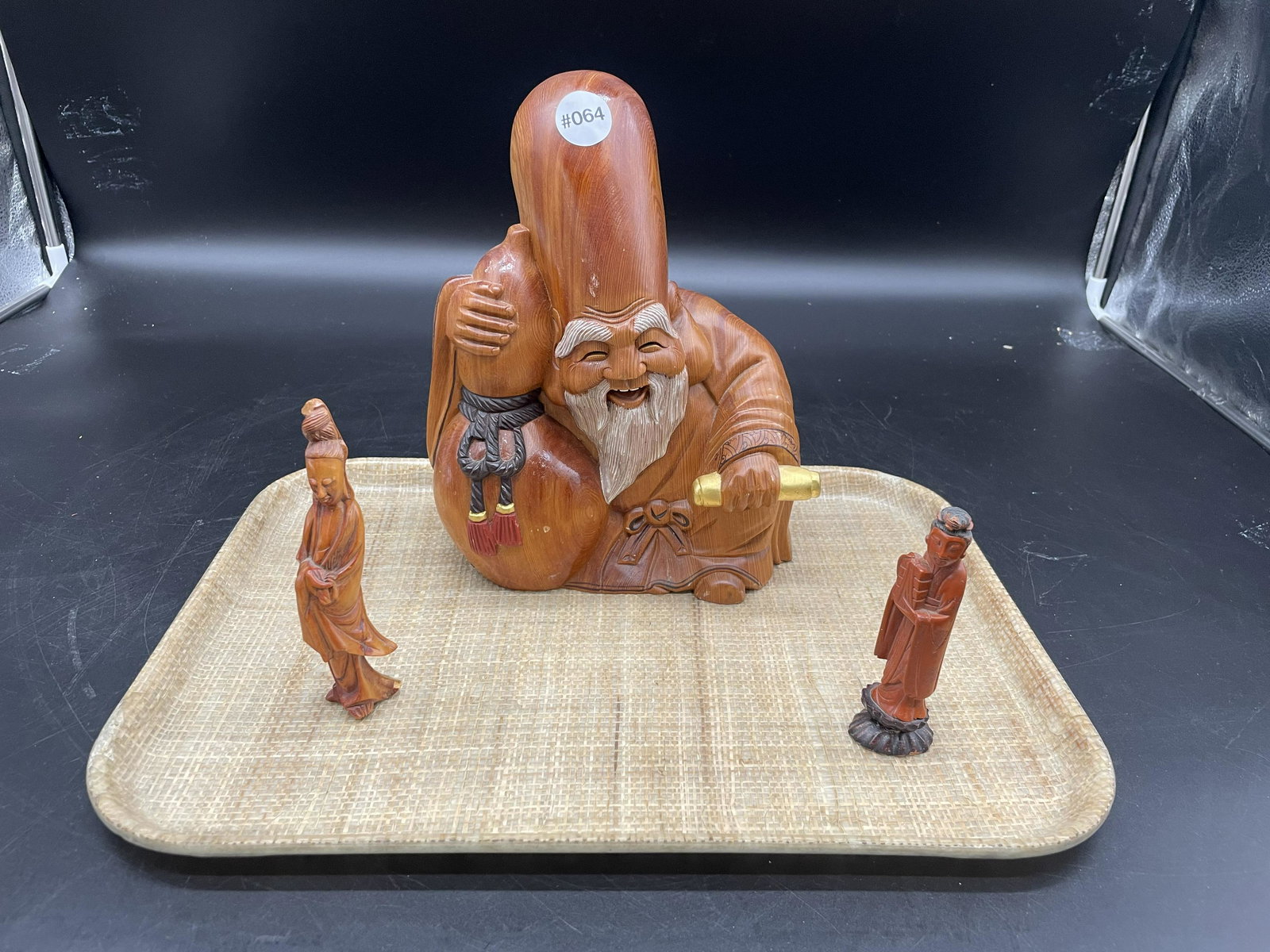 Three Carved Asian Figurines (1 of 2)