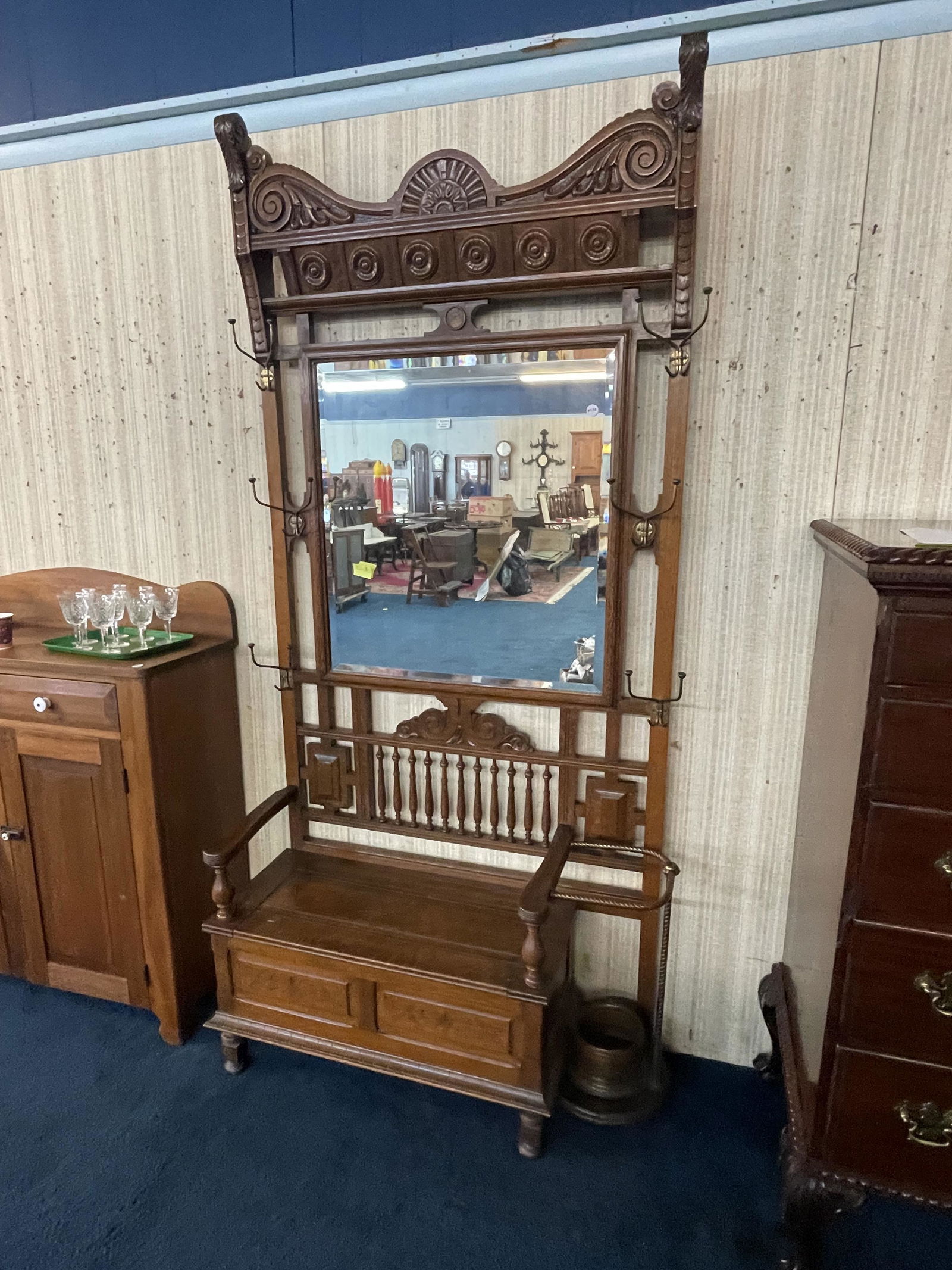 Ornate Victorian Oak Hall Three (1 of 6)