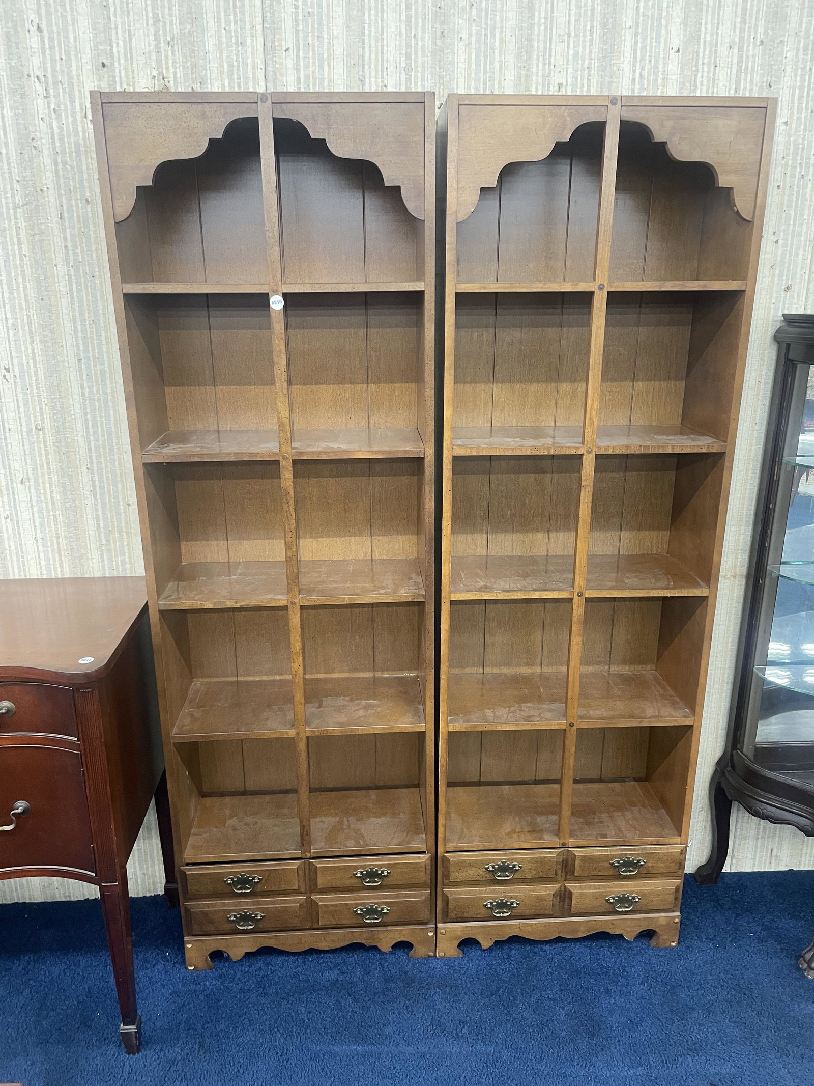 Pair of Maple Shelves: 78" x 24" x 11"