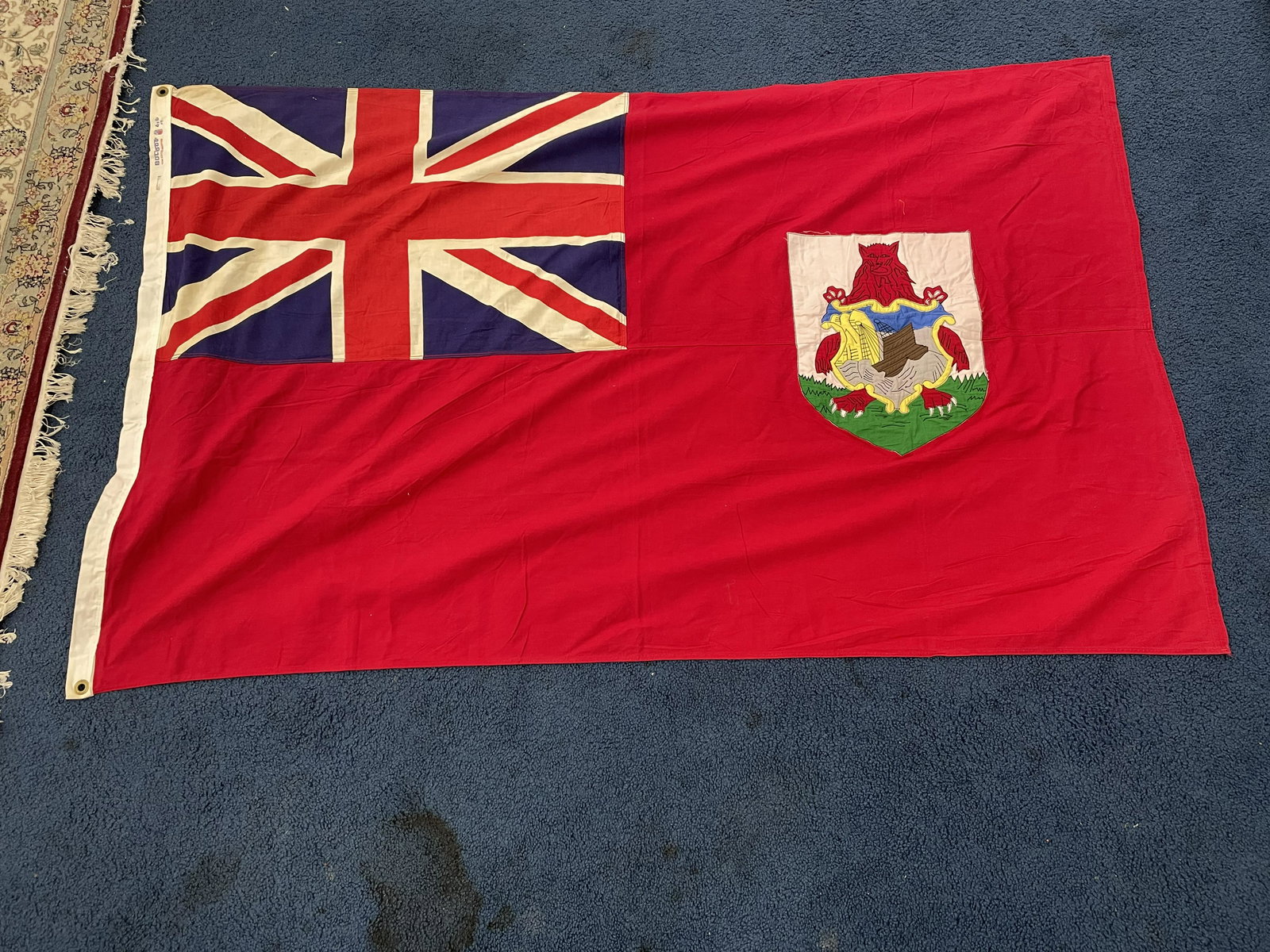 Vintage Bermuda Flag: Measures 4' x 6'.