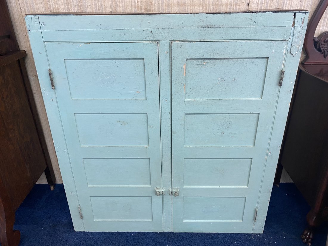 Antique Painted Two Door Cupboard (1 of 4)