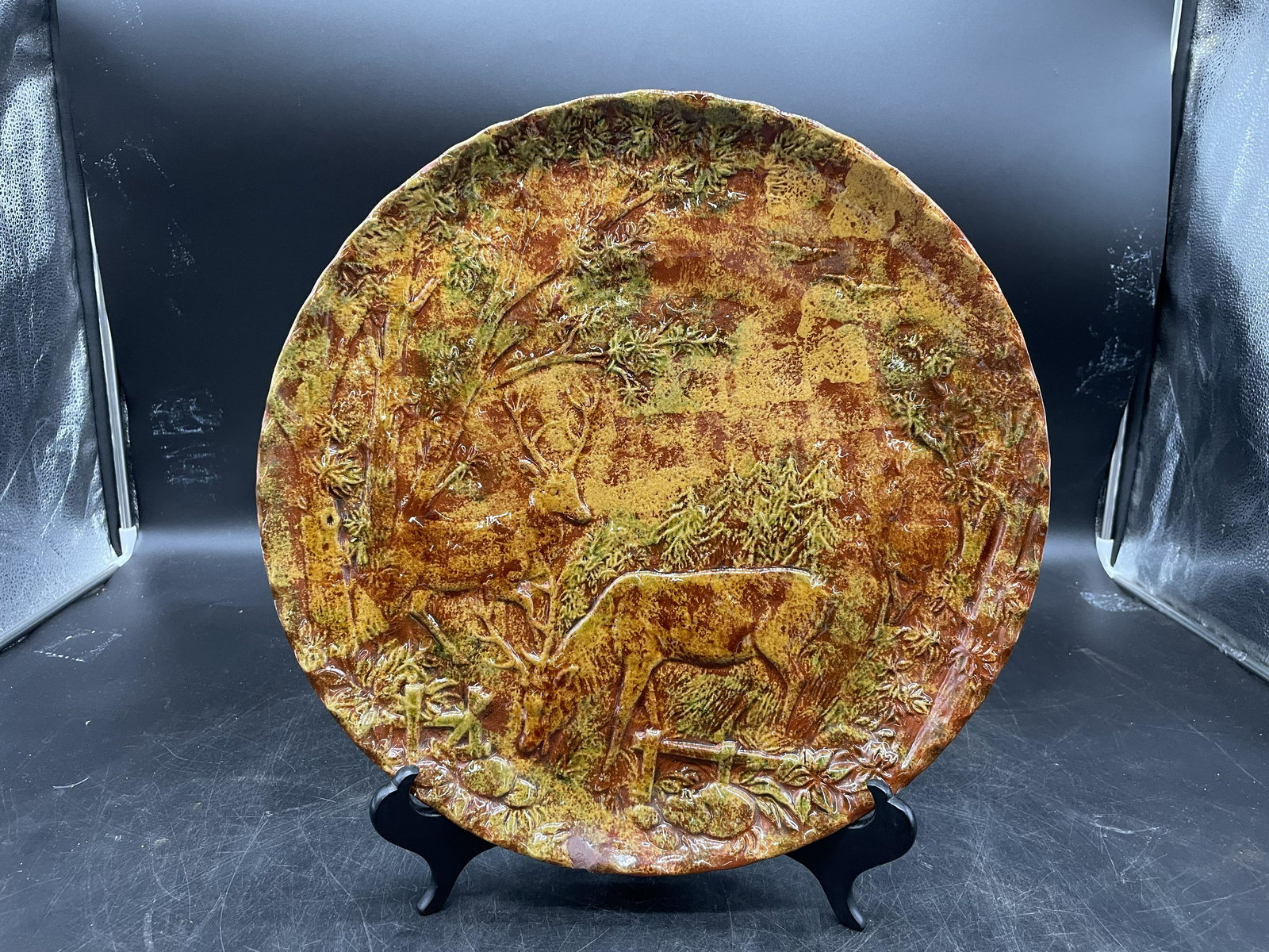 Foltz Redware Embossed Charger (1 of 4)