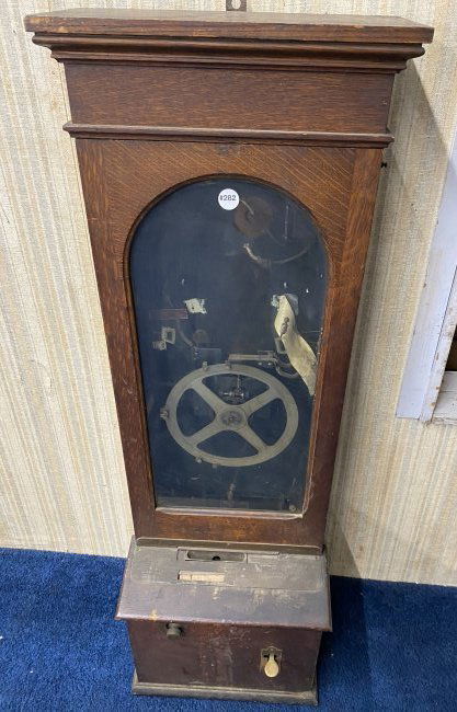 Antique Oak Time Clock (1 of 6)