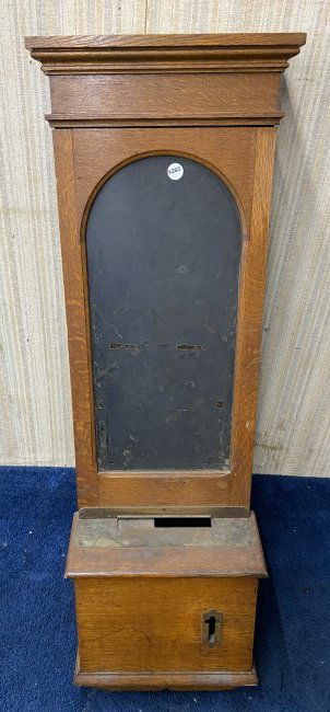 Antique Oak Time Clock Case (1 of 5)