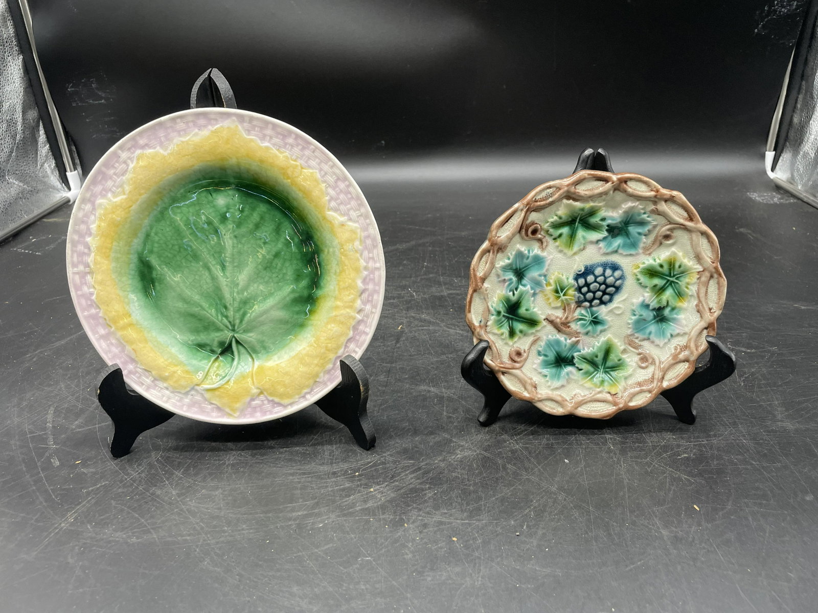 Two Majolica Etruscan Plates (1 of 2)