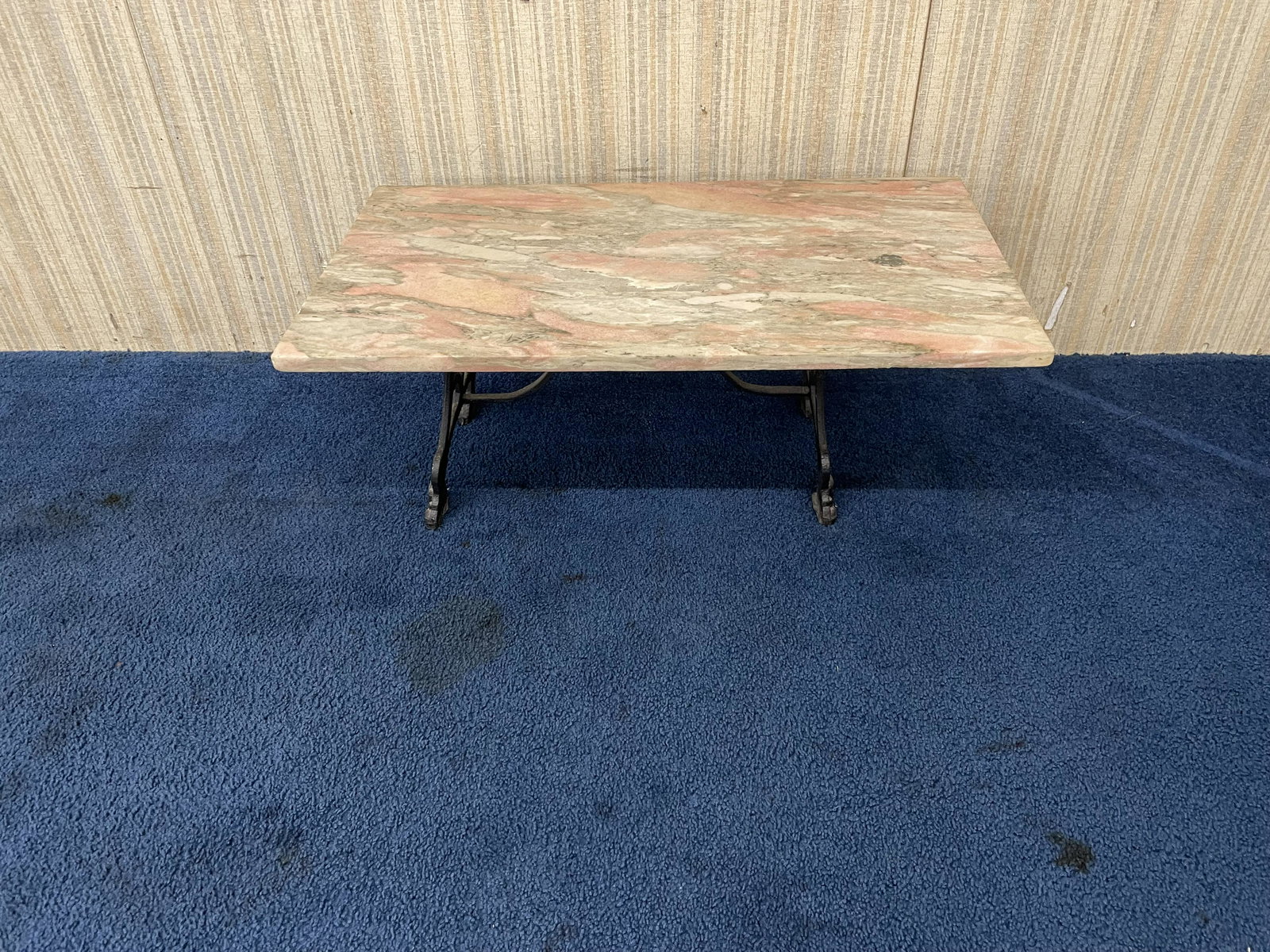 Marble Top Table w/ Iron Base (1 of 3)