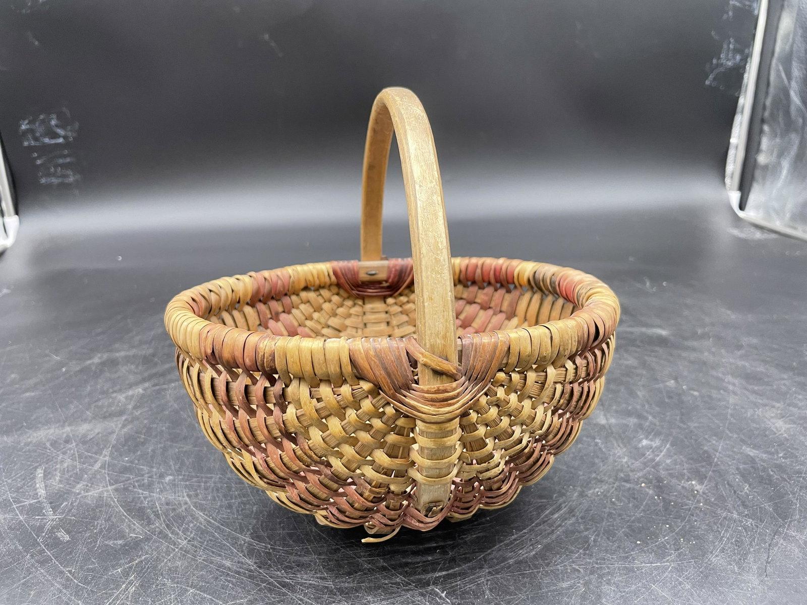 Painted Splint Oak Basket (1 of 4)