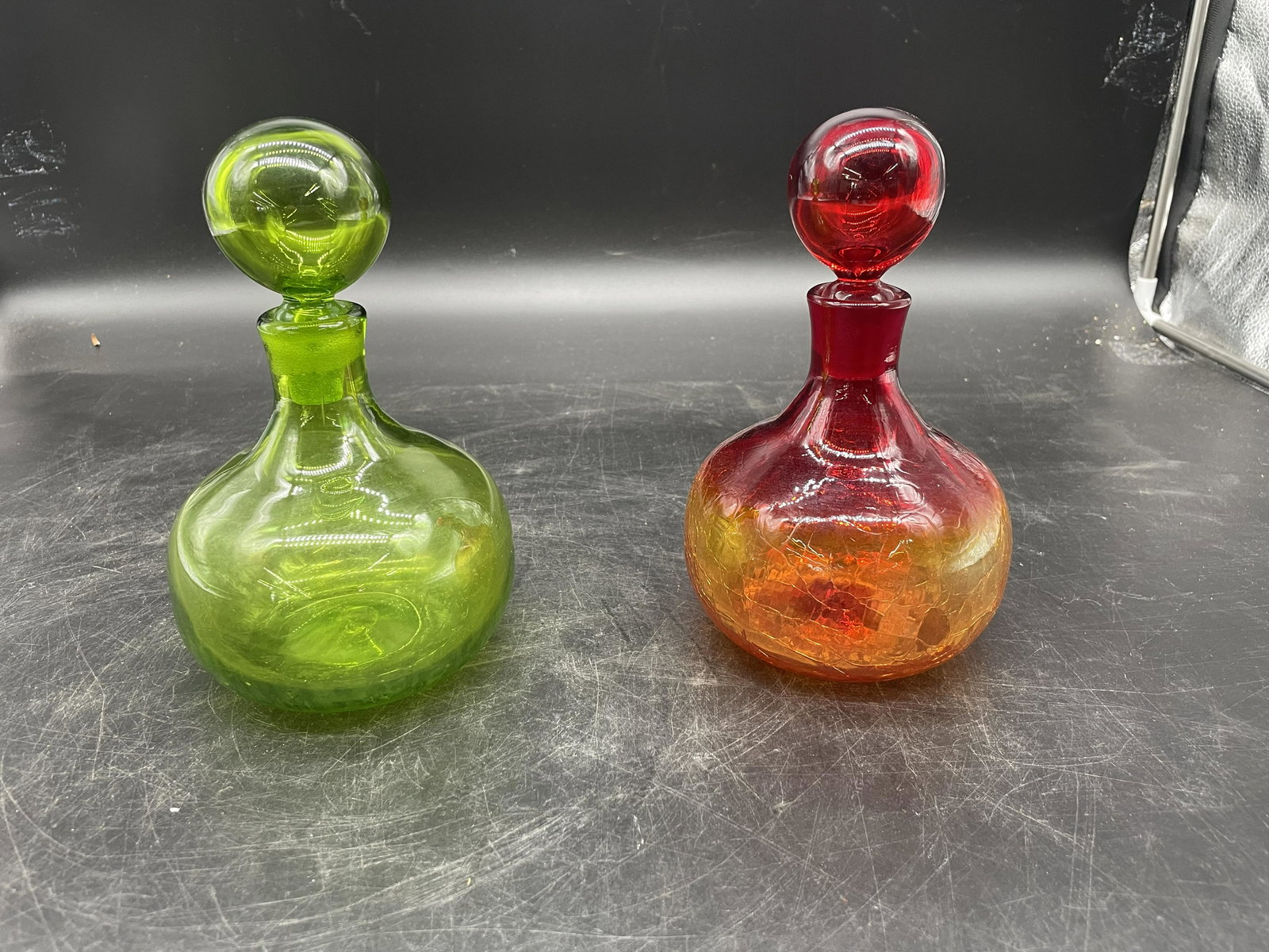 Two Blenko Glass Style Decanters (1 of 3)