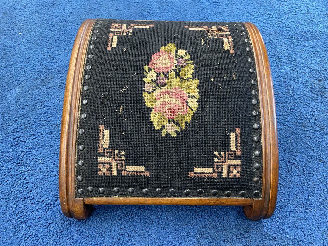 Antique Walnut Stool (1 of 7)