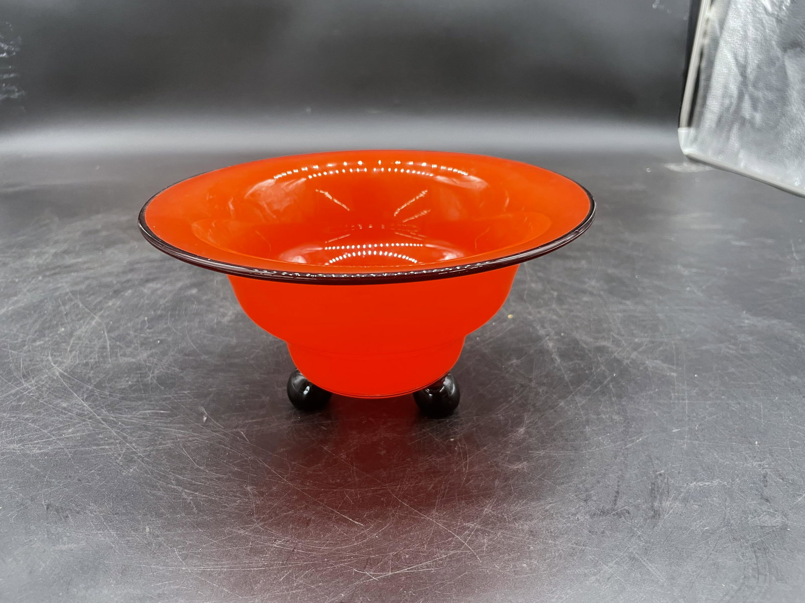 Blown Czech Footed Bowl (1 of 4)