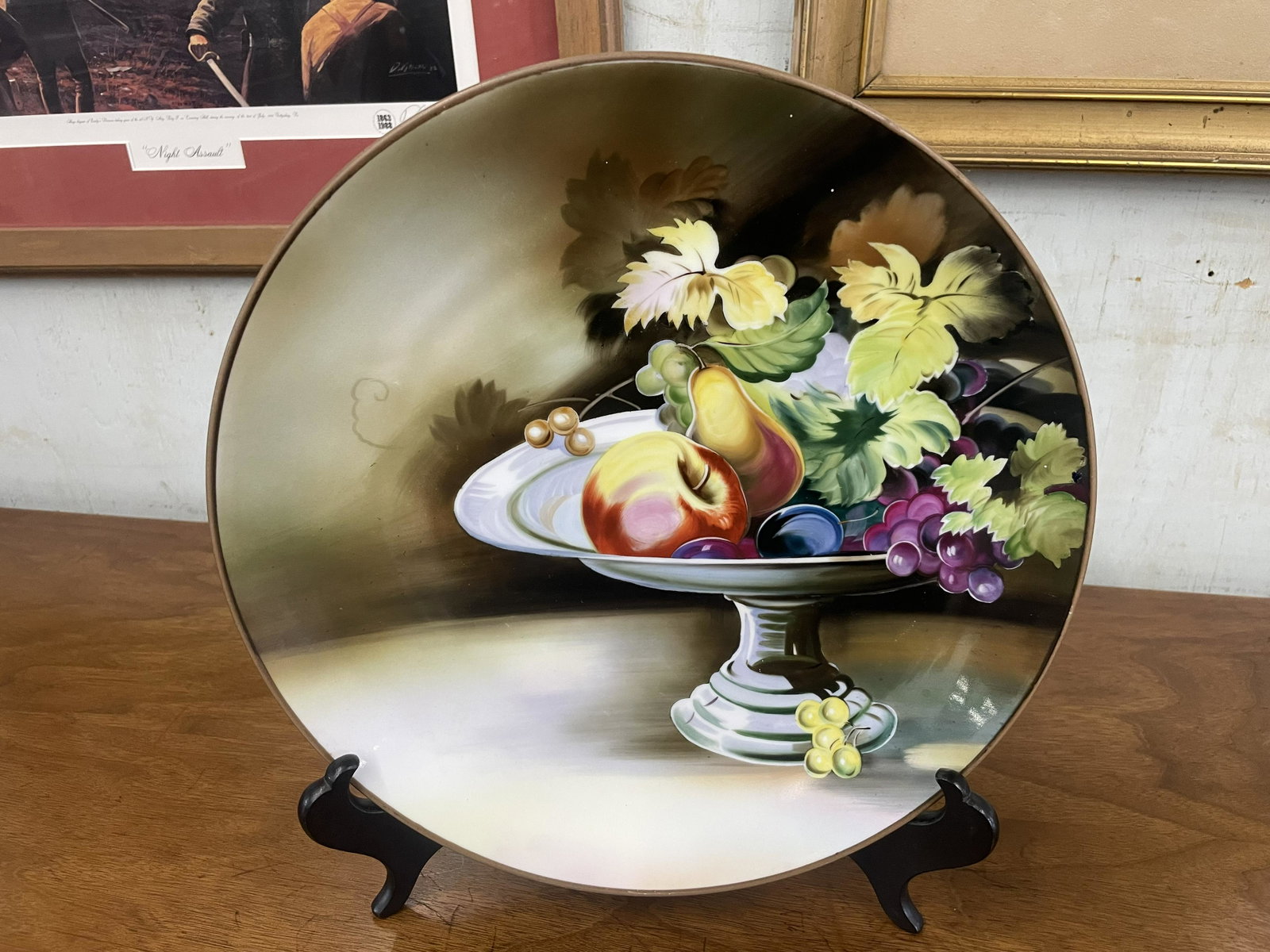 Nippon Charger: signed on back, still life. 12"W.