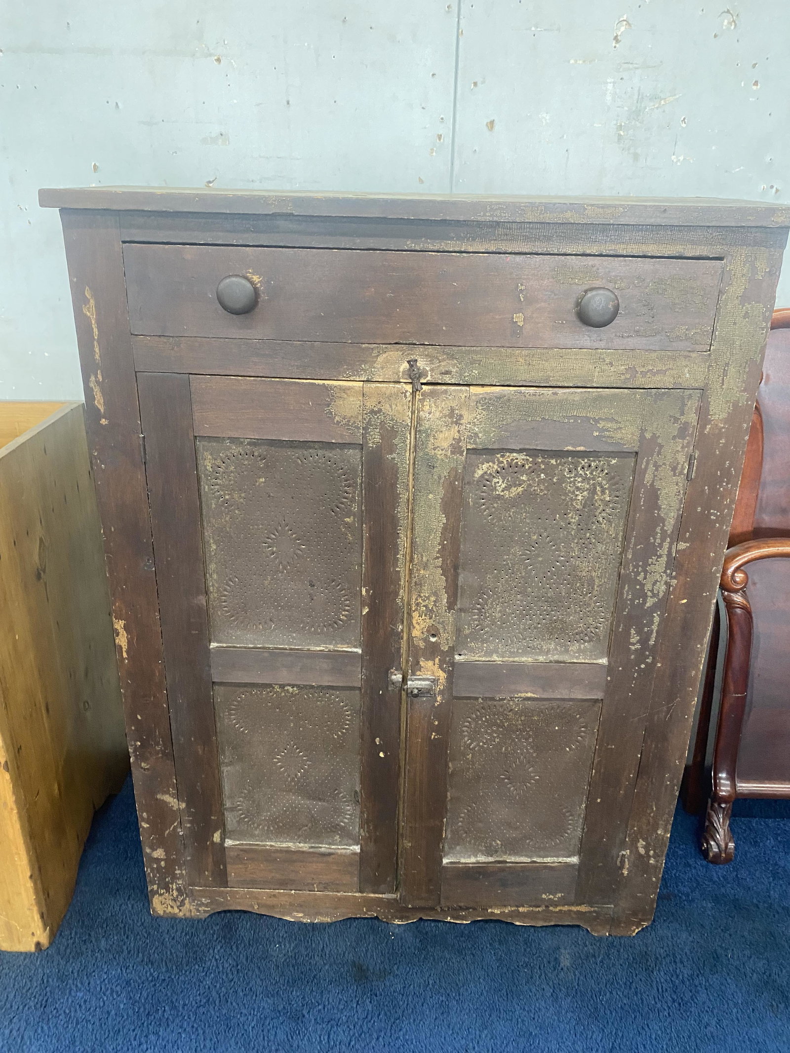 19thC Pie Safe in Original Paint (1 of 9)