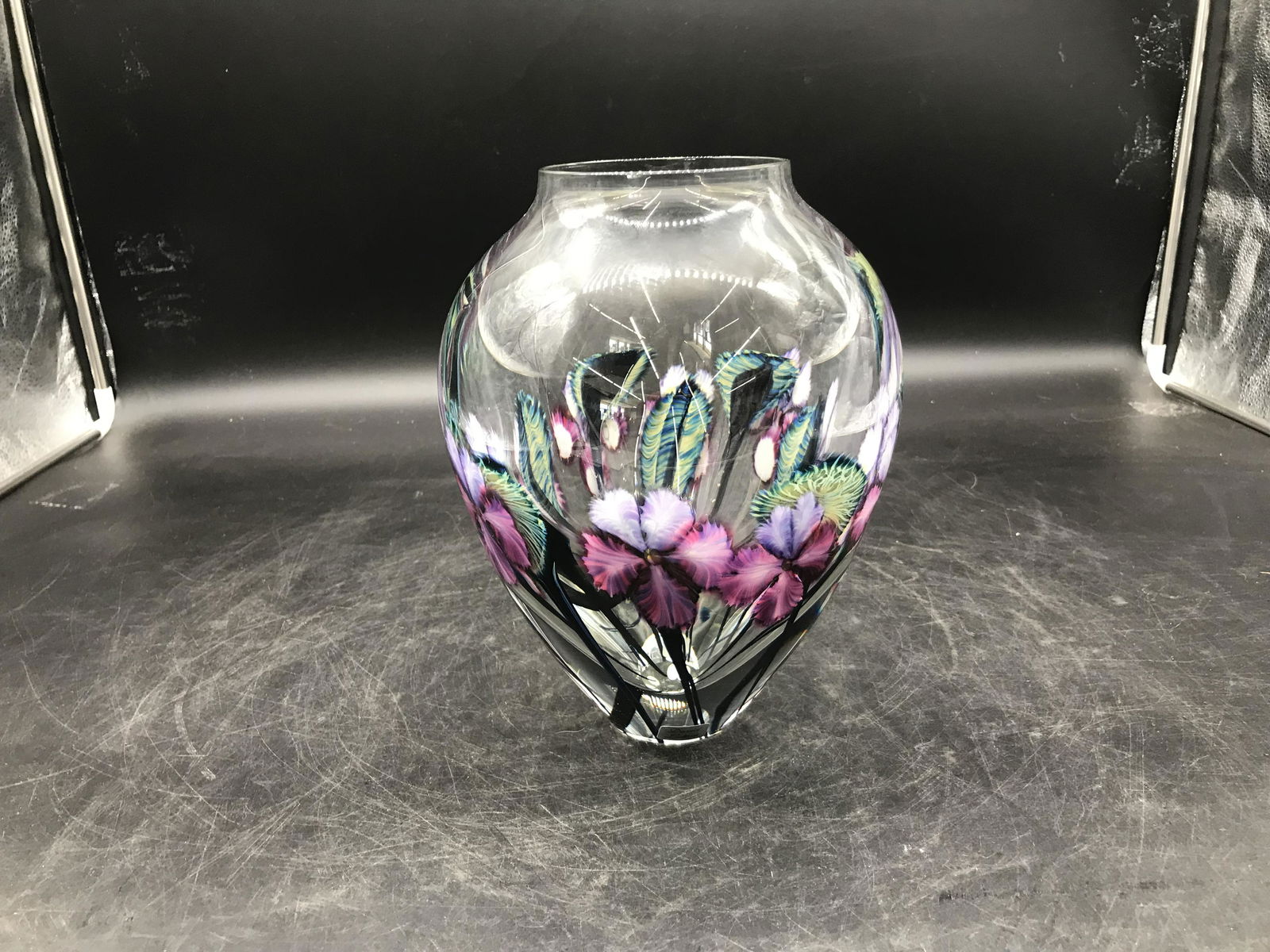 David Lotton Signed Art Glass Vase (1 of 6)